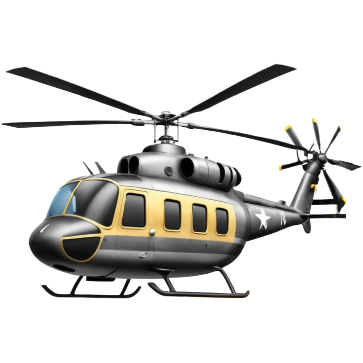 WW2 style helicopter with smoke emoji