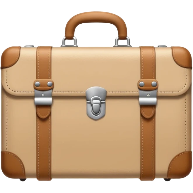 Maleta viajera de color beige emoji