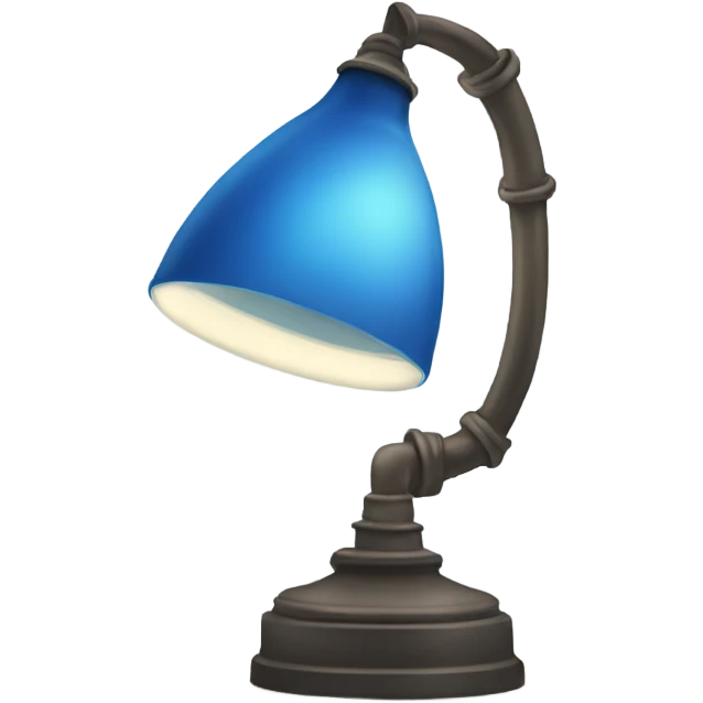 A blue lamp laughing emoji