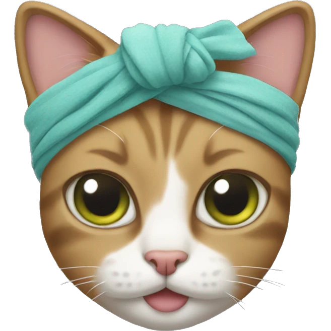 Cat wearing a headband  emoji