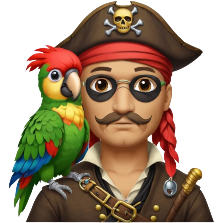 pirate and parrot emoji