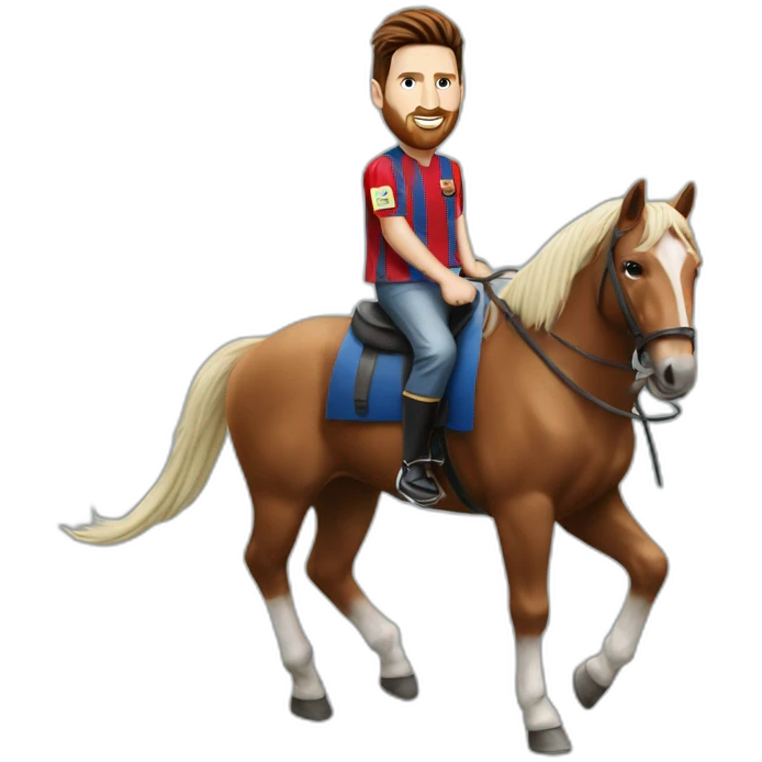 Messi sur un cheval  emoji