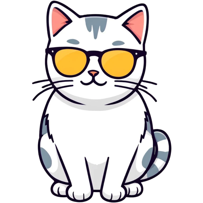 Cat with sunglasses emoji