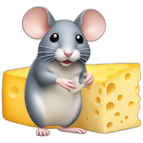 mouse made of cheese emoji