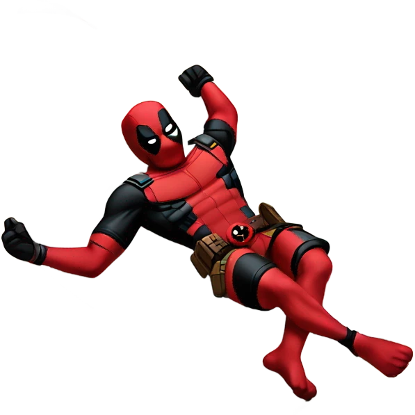 Deadpool lay down beach emoji