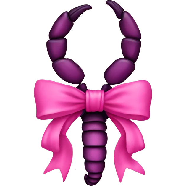 Scorpio with pink bow  emoji