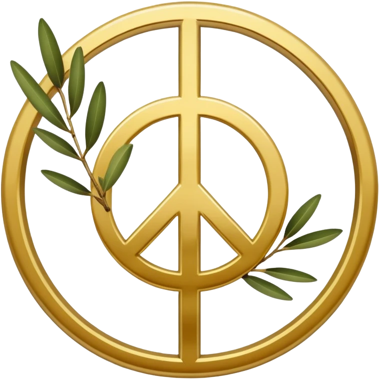 peace symbol with olive branch emoji