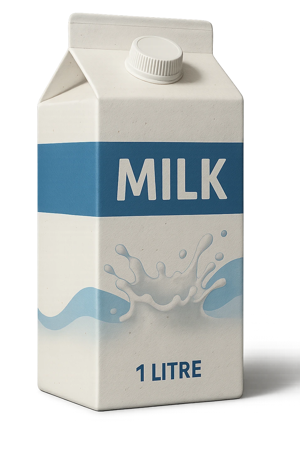 scatola di latte realistica, iperrealistico 4k emoji