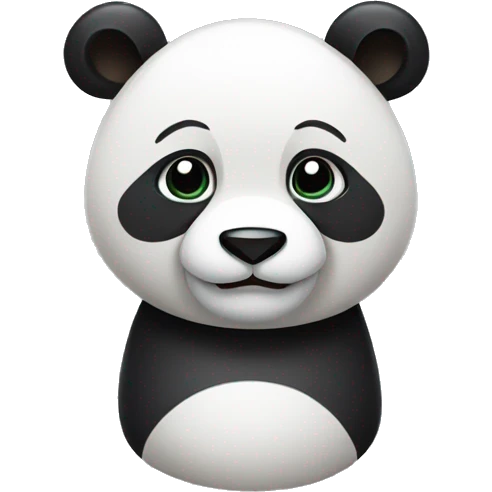 Thin and fit panda emoji