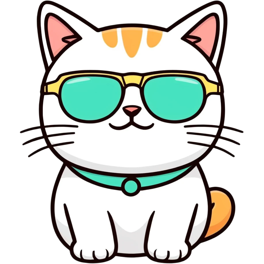 Cat with sunglasses emoji