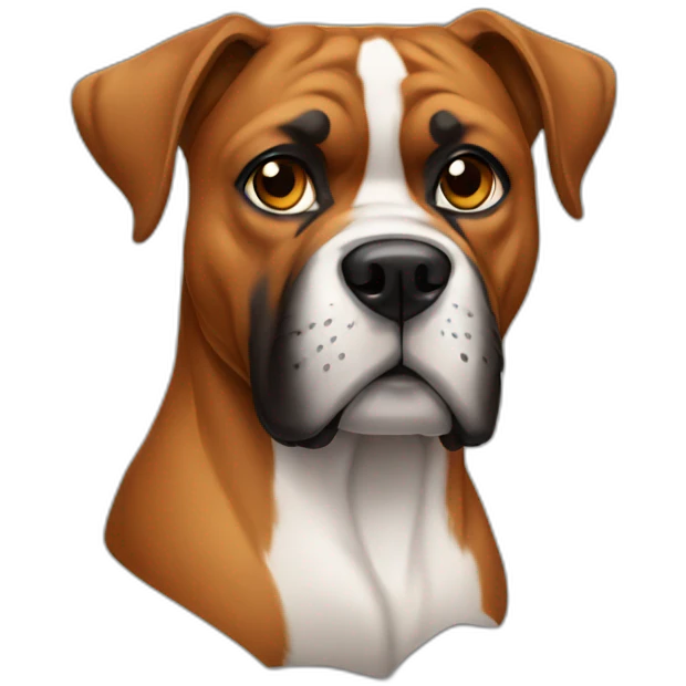 Dog boxer emoji