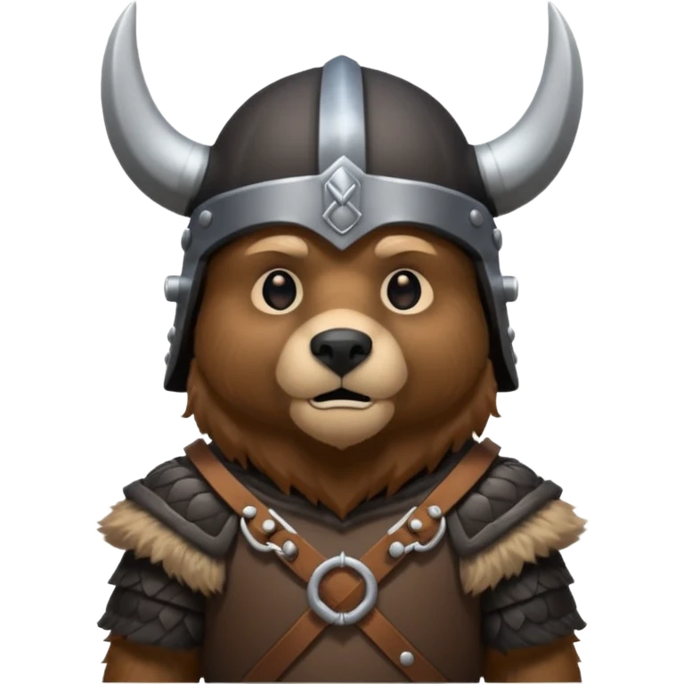 black bear viking emoji