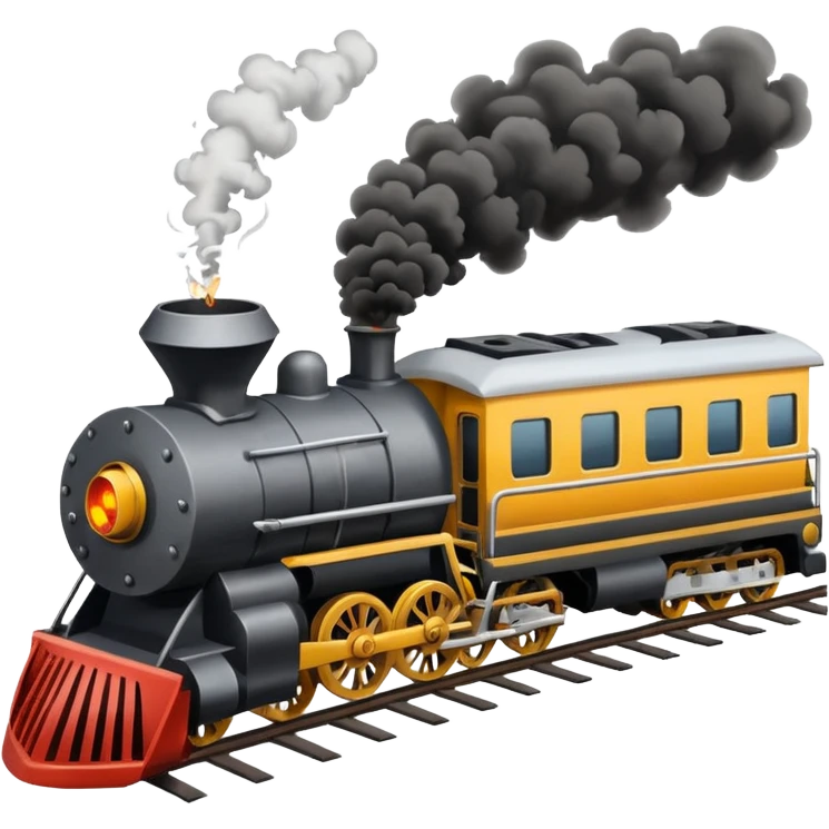 Train crashing emoji