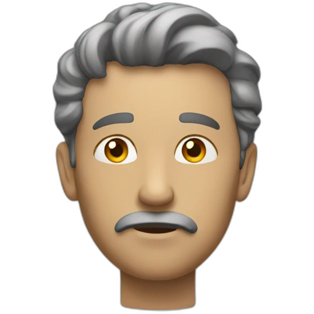 A man thinking  emoji