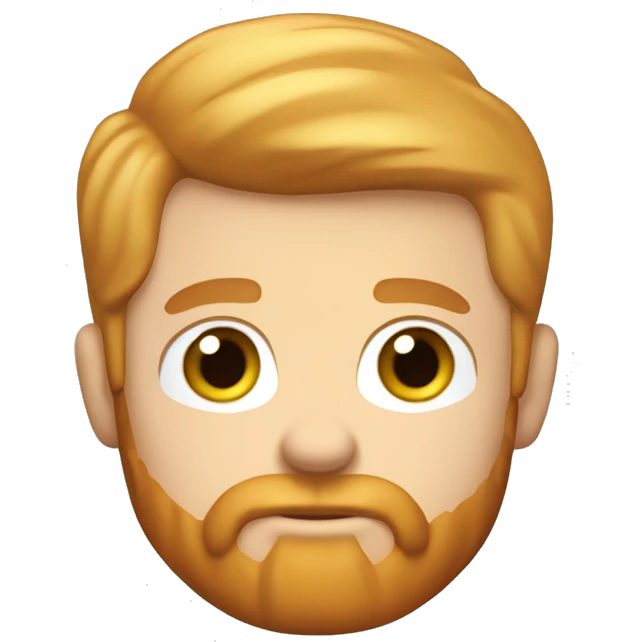 Blond ginger bearded man blue eyes lumberjack shirt short hair groomed emoji
