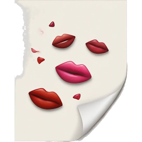 lipstick kiss prints emoji