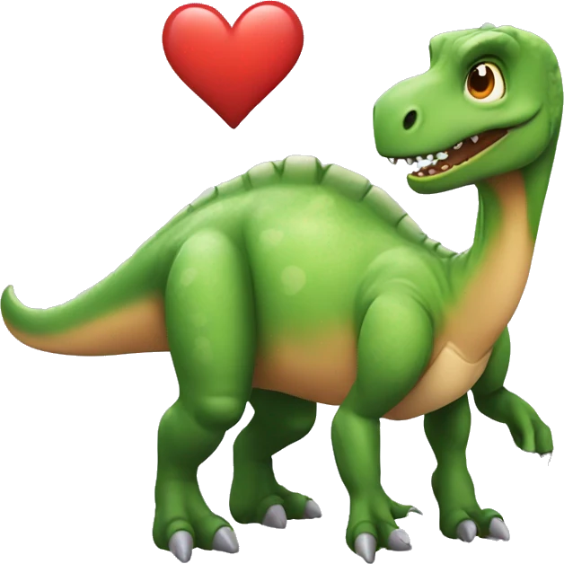 Dinosaur with heart emoji