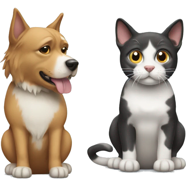 dog with cat emoji