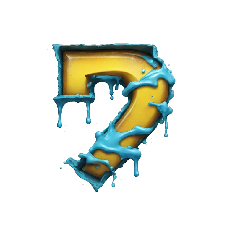 Graffiti letter Z melting  emoji