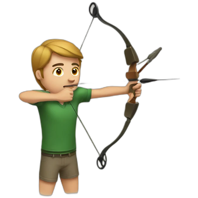 guy doing archery emoji