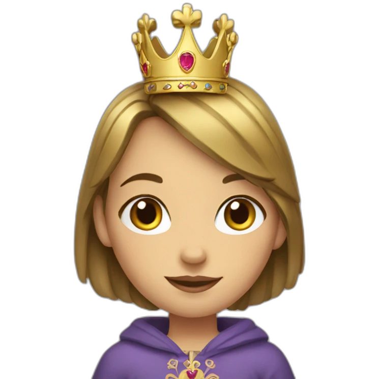 Girl with crown dog in Ukraine  emoji