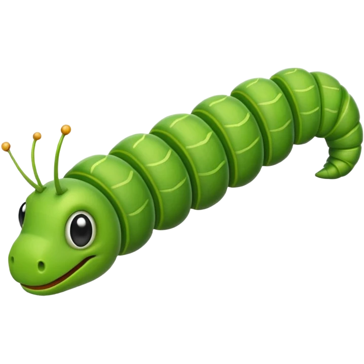 Inchworm crawling emoji
