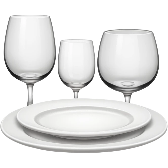  plates and glasses emoji