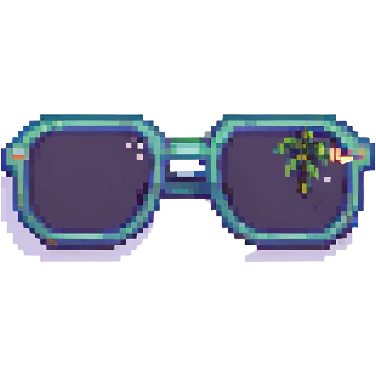 a pair of sunglasses pixel art retro 8-bit look emoji