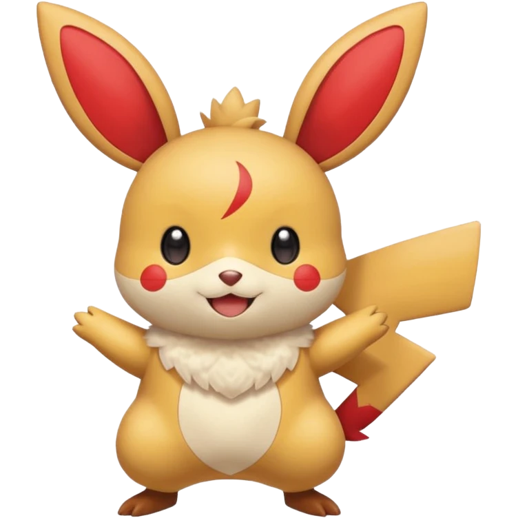 Plusle-Pichu-Victini-Buneary-fusion, full body emoji