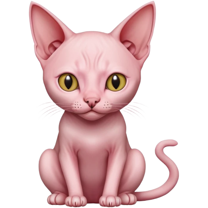 Hairless cat sitting emoji