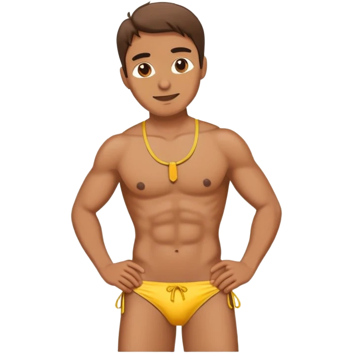 Man wearing bikini emoji