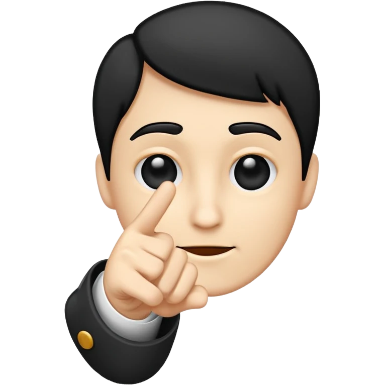 Point your finger at the face. Icon emoji