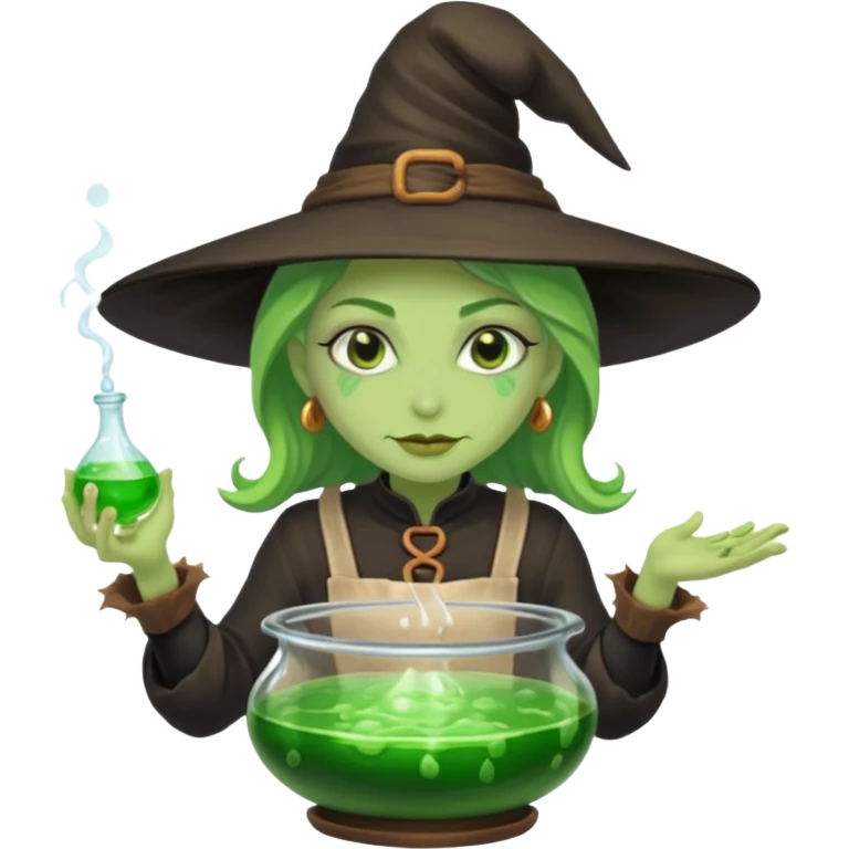 green witch cooking potion emoji