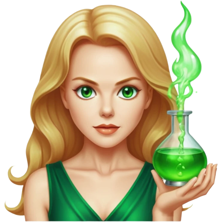 Nicole Kidman making green glowing potion  emoji