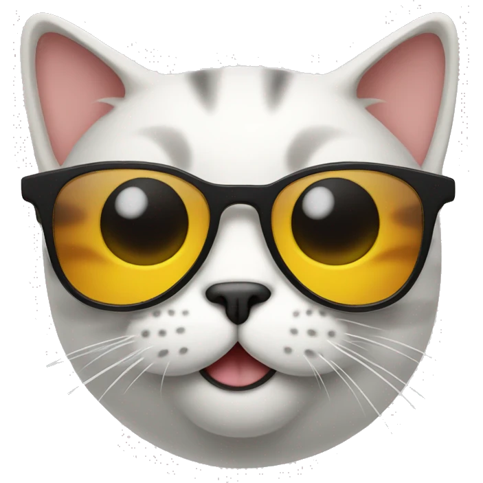 Cat with sunglasses emoji