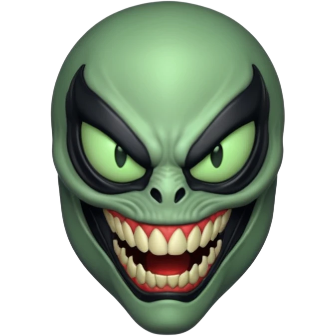 a venom alien wearing mask emoji