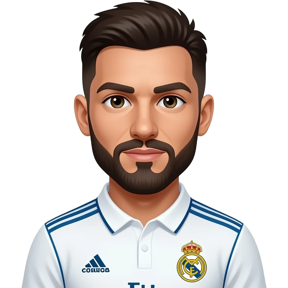 jose manuel con barba y jugador del real madrid emoji