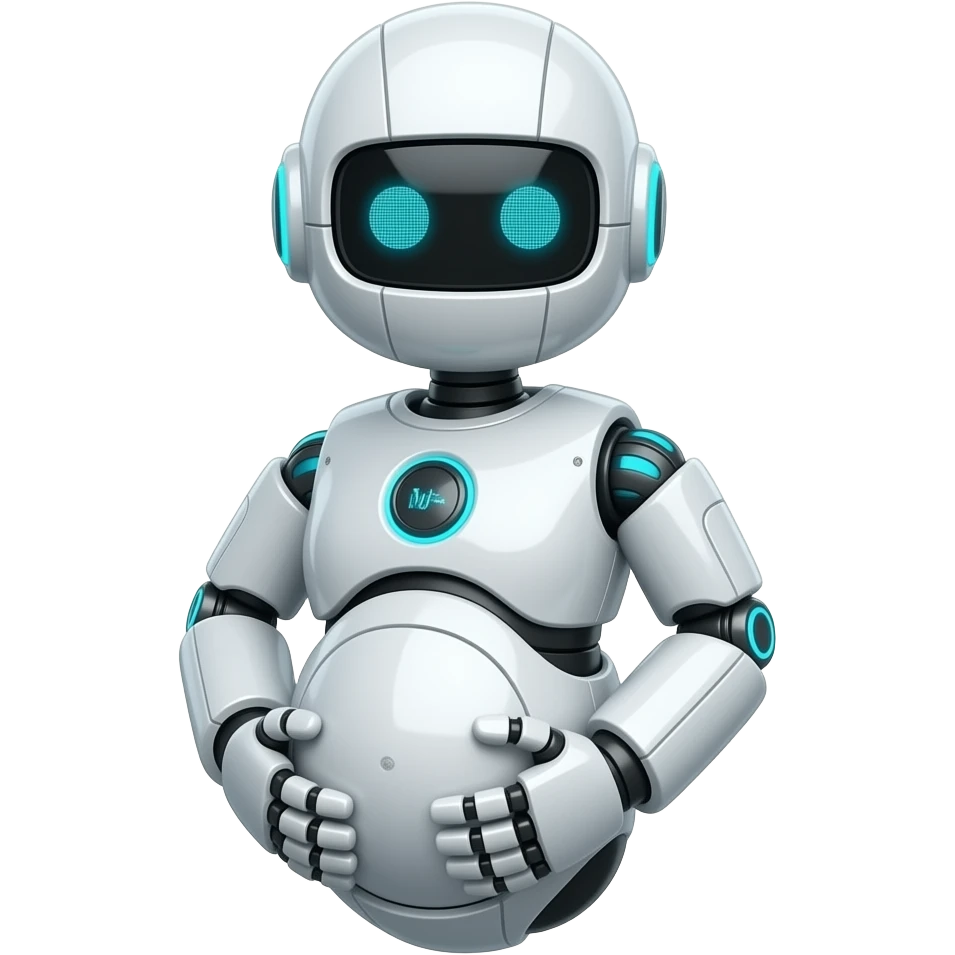 robô pregnant para colorir em preto e branco emoji