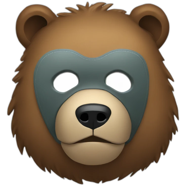 Grizzly head with jason mask emoji