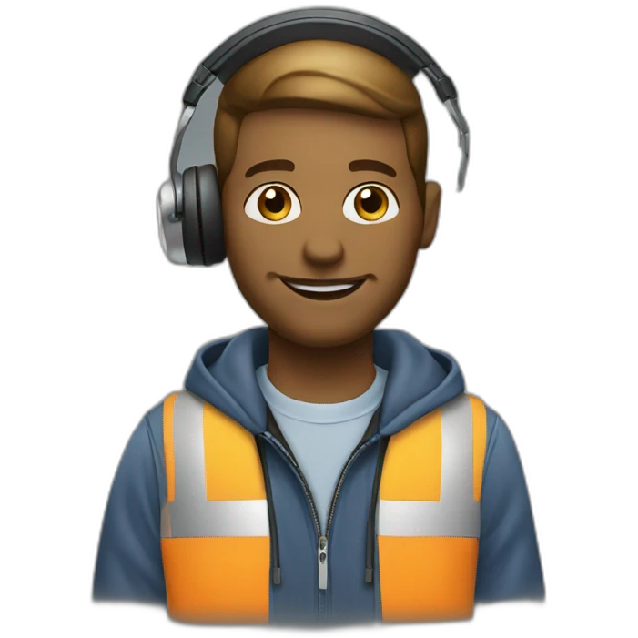 DJ white civil Engineer emoji