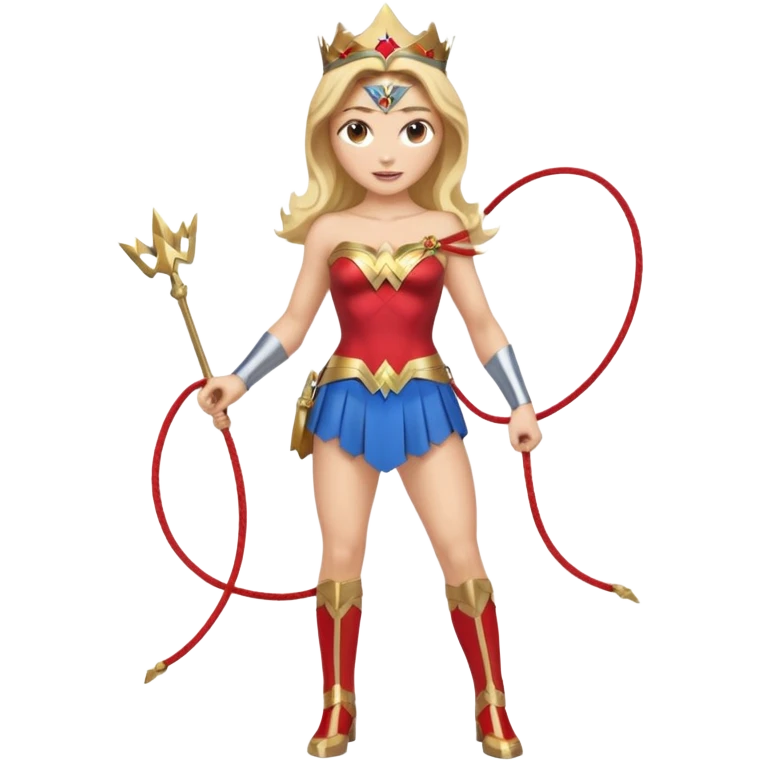 blonde Wonder Woman full body pose emoji