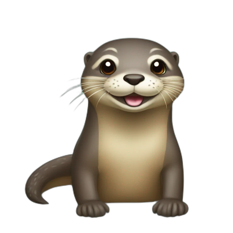 Loutre sur tortu emoji