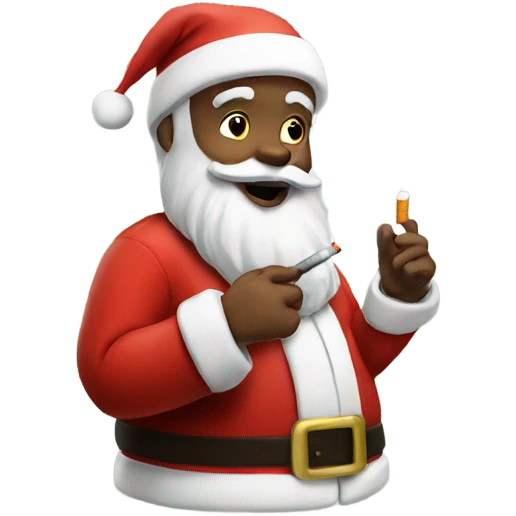 Santa with a cigarette  emoji