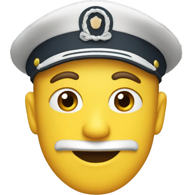 Standard emoji mit captainsmütze emoji