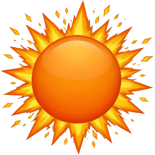 a minimalist explosion. emoji