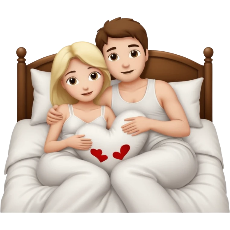 cuddling in bed emoji