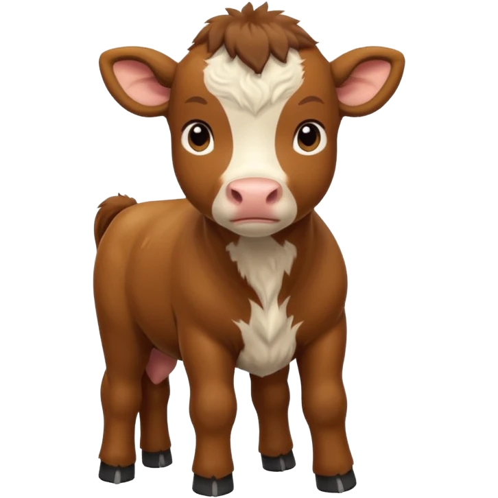 High resolution of A calf emoji