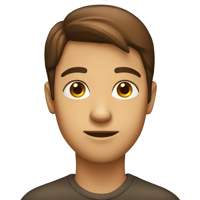 Upright sitting brown haired person emoji