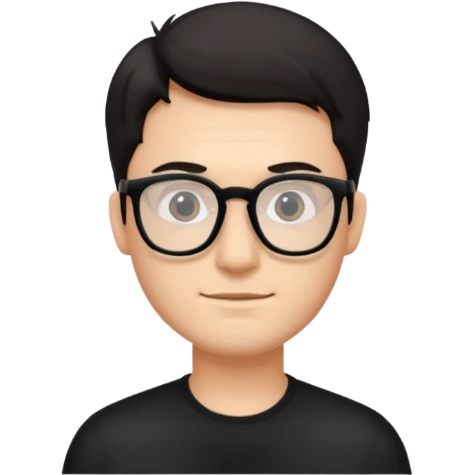 Black Frame Glasses Man emoji