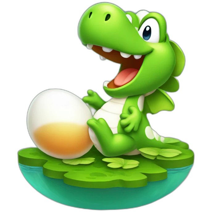 yoshi pond un oeuf emoji